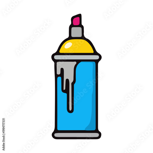 Colorful Spray Paint Can Illustration