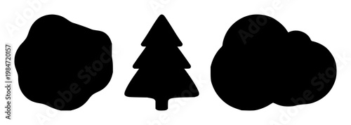 Intellectual property copyright icon set with solid black symbol on white background featuring copyright, intellectual property, legal illustration with simple line art and vector graphic