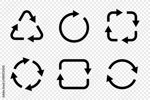 Set of arrow recycle vector icon