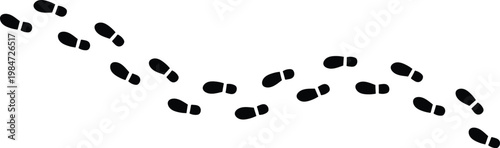 Human footprints on transparent background. Human traces, track, shoe, tracking, sole, shoeprints - stock vector