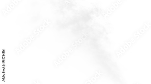 Fotografie Cloud of smoke moving through the air on a transparent background during daytime