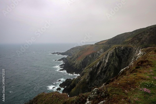 Old Marine drive road view by rainy morning, Douglas, Isle of Man