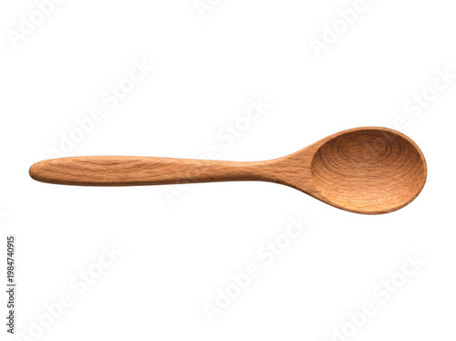 Wooden spoon isolated on transparent background kitchen utensil and culinary tool