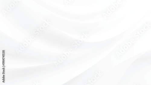 Smooth white fabric with gentle folds and soft shadows on surface texture