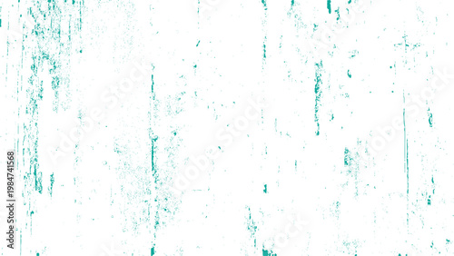 White background with turquoise grunge texture and splatters abstract design element
