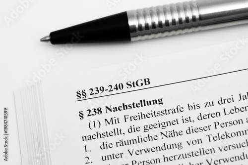 Nachstellung Artikel 238 Strafgesetzbuch