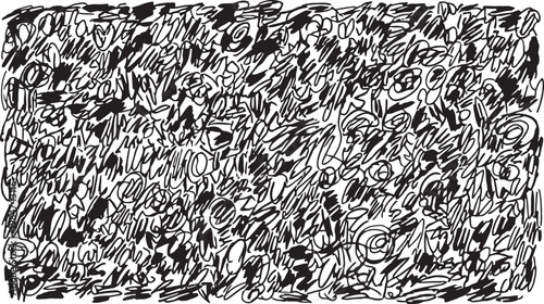Intricate abstract expressionism a chaotic black and white composition with hidden faces