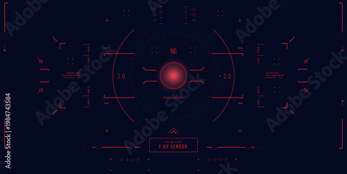 Photos Sci-fi futuristic spaceship crosshair