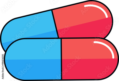 vector illustration of a pill