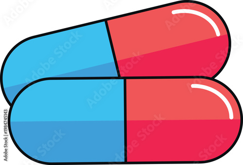 vector illustration of a pill