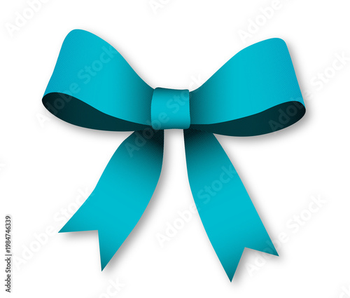 Ribbon Bow Blue PNG