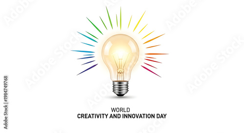 “WORLD CREATIVITY & INNOVATION DAY” typography, 32K Resolution
