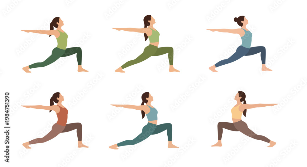 Fototapeta premium A clean flat illustration set of a person in a 