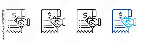 Bill Payments Icon Different Style Outline Collection Set Vector Illustration
