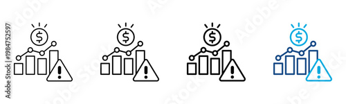 Investment Risk Icon Different Style Outline Collection Set Vector Illustration