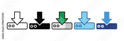 Downloaded  Icon Set Multiple Style Collection