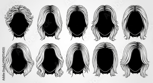 Ten black fingerprint impressions arranged in rows.