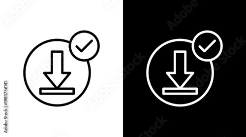 Download Success  White Icon Set Design