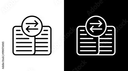 Transfer  White Icon Set Design