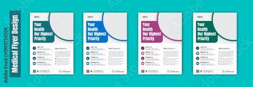 Medical Flyer Design Template, Health Care Flyer 