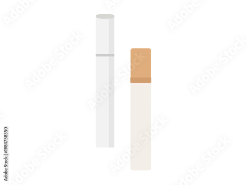 紙巻タバコと加熱式タバコのイラスト