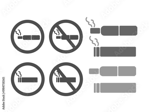 禁煙・喫煙マークのイラストセット