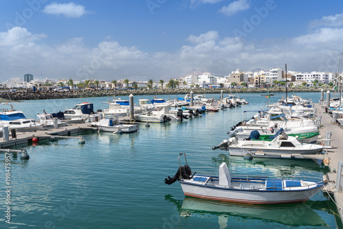 Lanzarote marina in Arrecife one of the Canary Islands