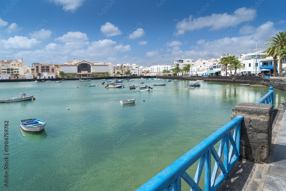 Fototapeta premium The marina in Arrecife on the island of Lanzarote