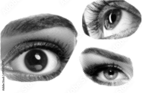 Halftone female Eyes collection