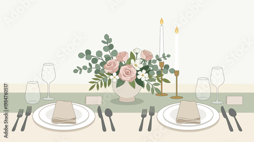 Table Setting with Two Plates.
