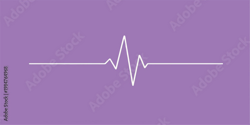 Abstract vector illustration of a medical EKG monitor display featuring a red heartbeat line forming a heart shape to represent cardiology healthcare and life pulse rate