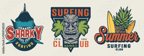 Surfing logos from Hawaii