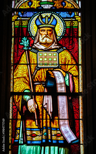 Aaron, 19th Century Stained Glass, San Corentin Cathedral, Quimper