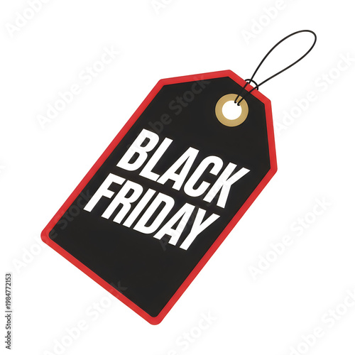 Black friday sale tag a promotional shopping event announcement