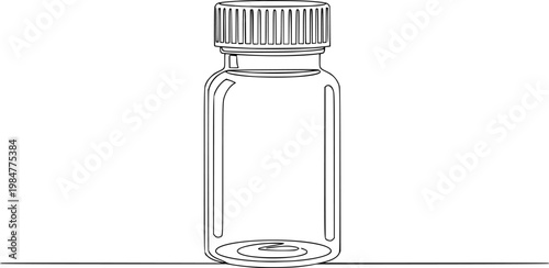 icon of a pharmacy pill bottle, same pose and proportions across four styles: black solid, glyph, outline minimal, flat multicolor filled, for rank titles, pharmaceutical and medical graphics