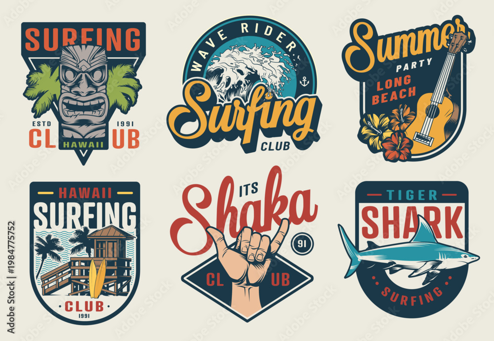 Fototapeta premium Summer surf club designs