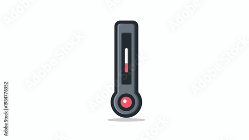 Thermometer icon showing temperature rising, symbolizing health and weather conditions