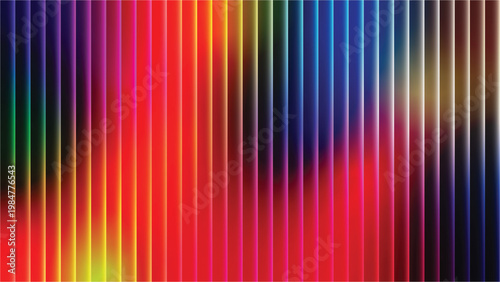 A vibrant spectrum of vertical color bands smoothly transitioning from dark to light hues