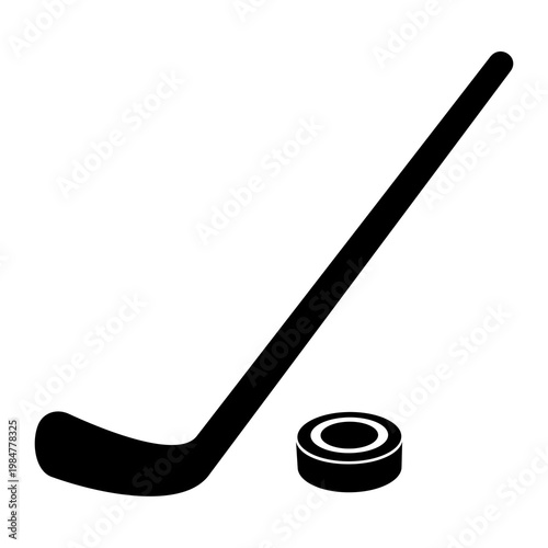 Hockey logo design. Flat Image