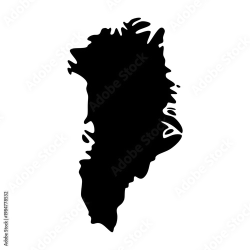 Greenland Map Silhouette Flat Image