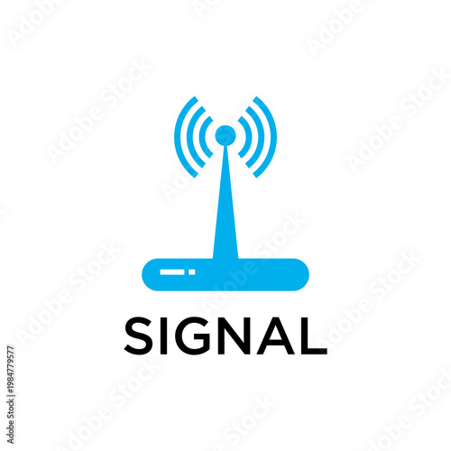 Router wifi logo vector wireless network internet technology icon modem signal communication connection digital system flat design