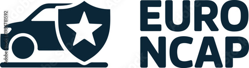 Euro NCAP automotive safety rating logo vector isolated on white background for car industry and crash test reports