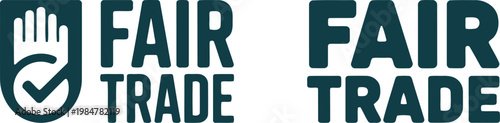 Fair Trade Certification Logos for Ethical Sustainable Products and Social Responsibility Branding