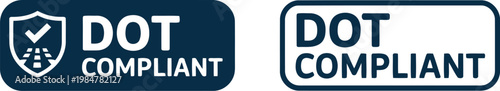 DOT Compliant Badge Icons for Transportation Safety and Regulatory Compliance Certification