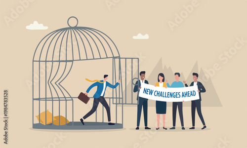 challenge meeting ambitious businessman bended the escape from trap