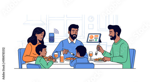 A stylized illustration of a person's head and profile, seemingly thoughtful while seated in a blue chair. Ideal for illustrating focus, reflection, a