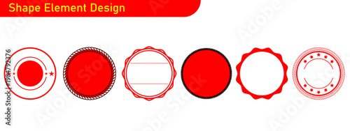 Shape Element Design: A vibrant collection of circular design elements. showcasing the diverse applications of the shape.