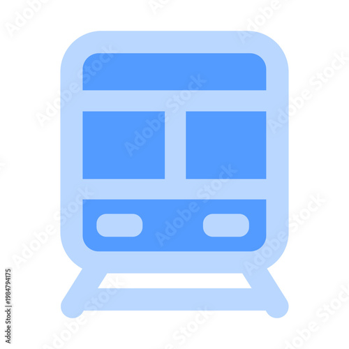 Vector Of Train Public Icon_DuoTone Icon