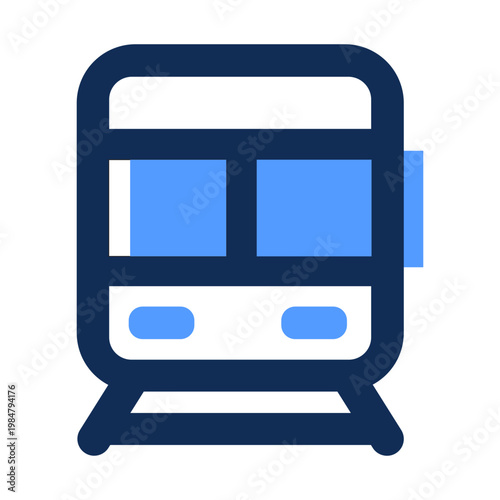 Vector Of Train Public Icon_Filled Line Icon