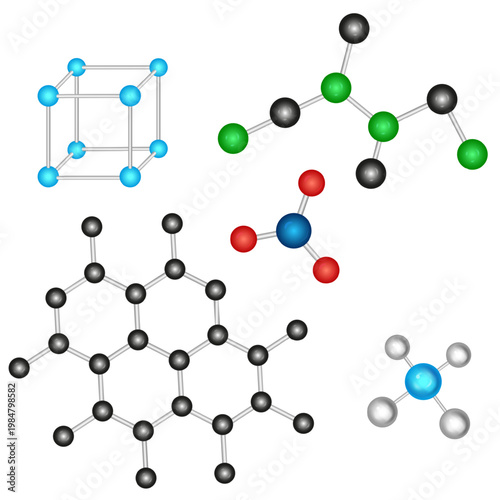 crystal lattice with molecules